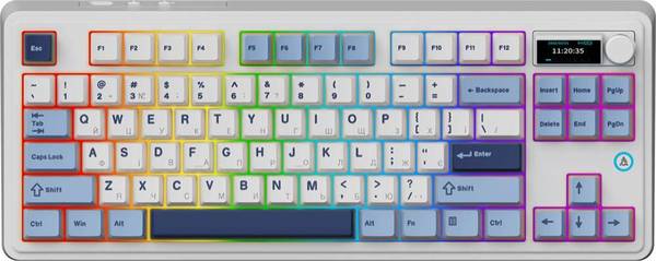 Клавіатура Ajazz AK870 Plus RGB Murad Switches Blue/White/Dark Blue (AK870-MU-BWD)