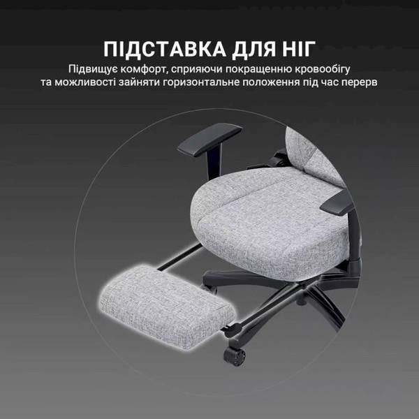 Комп'ютерне крісло для геймера Anda Seat Luna Pro L Gray Fabric (AD18T-44-G-F)