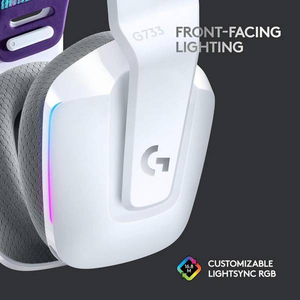 Навушники з мікрофоном Logitech G733 Lightspeed Wireless RGB WHITE (981-000883)