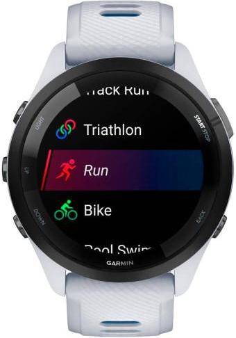 Смарт-годинник Garmin Forerunner 265 Black Bezel w. Whitestone Case and Whitestone/Tidal Blue S. Band (010-02810-51)