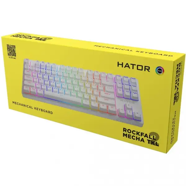 Клавіатура HATOR Rockfall 2 Mecha TKL orange White (HTK-521)