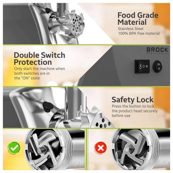 Електром'ясорубка BROCK MG 1601 SS