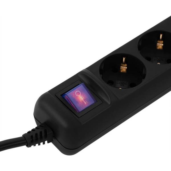 Мережевий фільтр 2E 10 м, 5 розеток Black (2E-U05ES15M10BK)