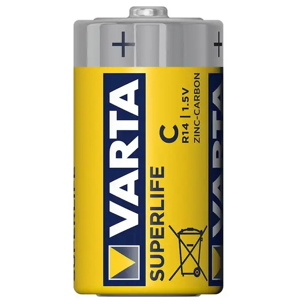 Батарейка Varta C bat Carbon-Zinc 2шт SUPERLIFE (02014101412)