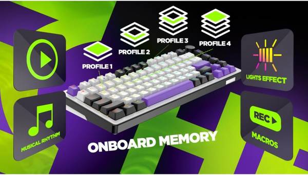 Клавіатура HATOR Hellyberry HK75 wireless White-Violet