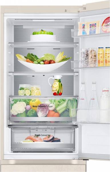 Холодильник з морозильною камерою LG GC-B459FEPW