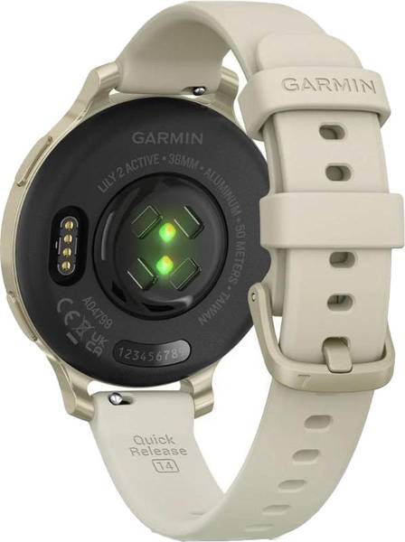 Смарт-годинник Garmin Lily 2 Active Lunar Gold with Bone Silicone Band (010-02891-00/50)