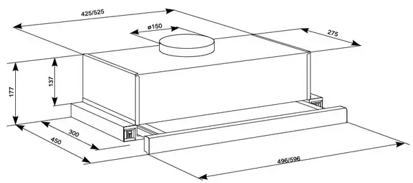 Витяжка телескопічна Eleyus Storm 700 50 IS
