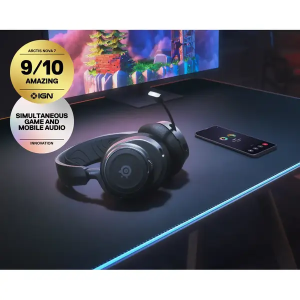 Навушники з мікрофоном SteelSeries Arctis Nova 7 Black (61553)