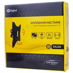 Настінне кріплення 17-32 X-Digital STEEL SA220 Black