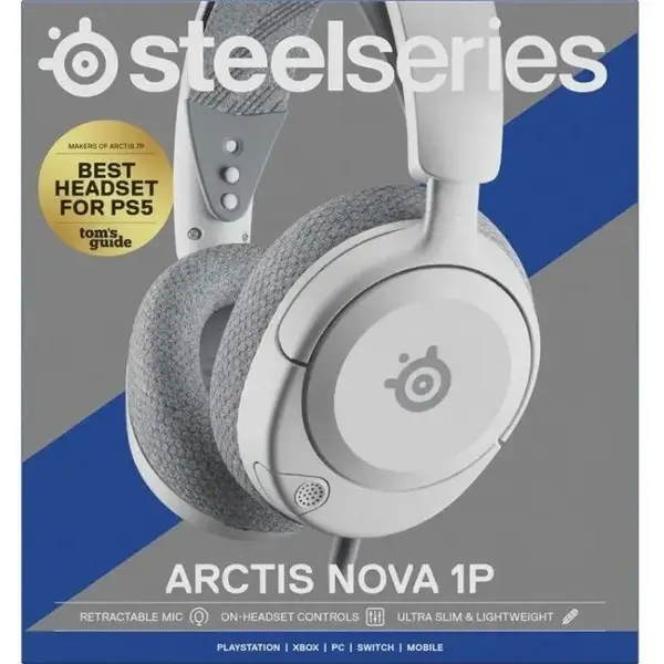 Навушники з мікрофоном SteelSeries Arctis Nova 1P White (61612)