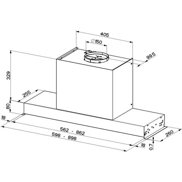 Витяжка вбудована Faber Ultra Slim X Kl A90 (305.0655.737)