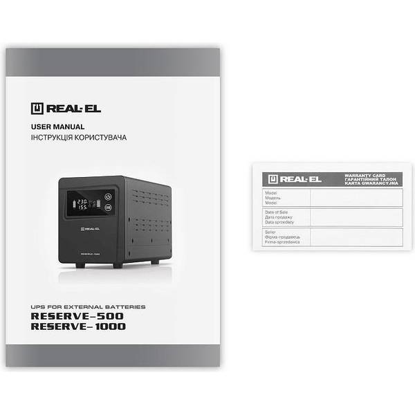 резервне ДБЖ REAL-EL Reserve-1000 (EL122100004)