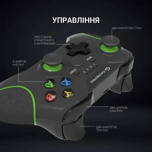 Геймпад GamePro MG650B Black-Green
