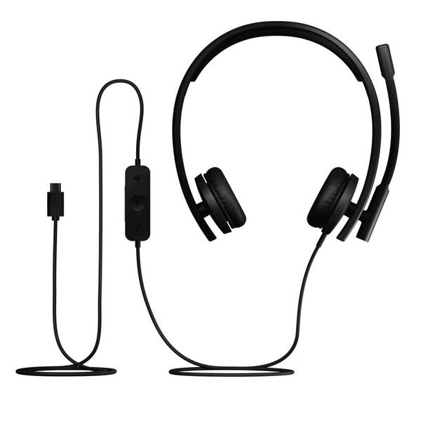 Навушники з мікрофоном Logitech H570e Stereo USB-C Black (981-001431)