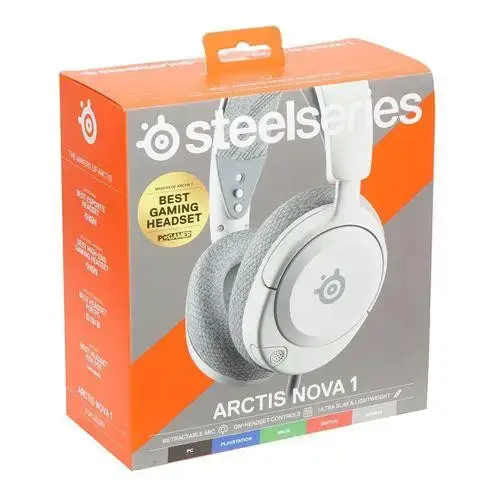 Навушники з мікрофоном SteelSeries Arctis Nova 1 White (61607)
