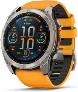Смарт-годинник Garmin Fenix 8 47mm AMOLED Sapphire Titanium w. Spark Orange/Graphite Silicone Band (010-02904-10/11/19) Смарт-годинник Garmin Fenix 8 47mm AMOLED Sapphire Titanium w. Spark Orange/Graphite Silicone Band (010-02904-10/11/19)