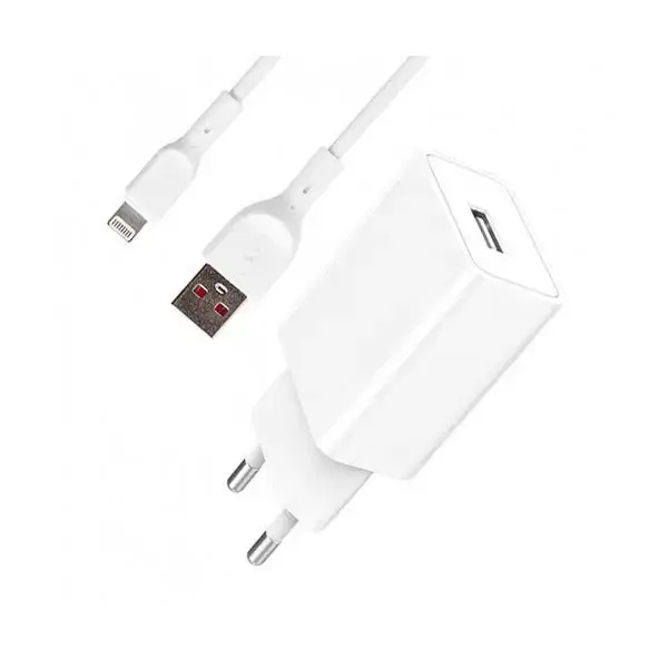 Сетевое зарядное устройство для SkyDolphin SC36L 1USB 2.4A White + Lightning cable (MZP-000116)