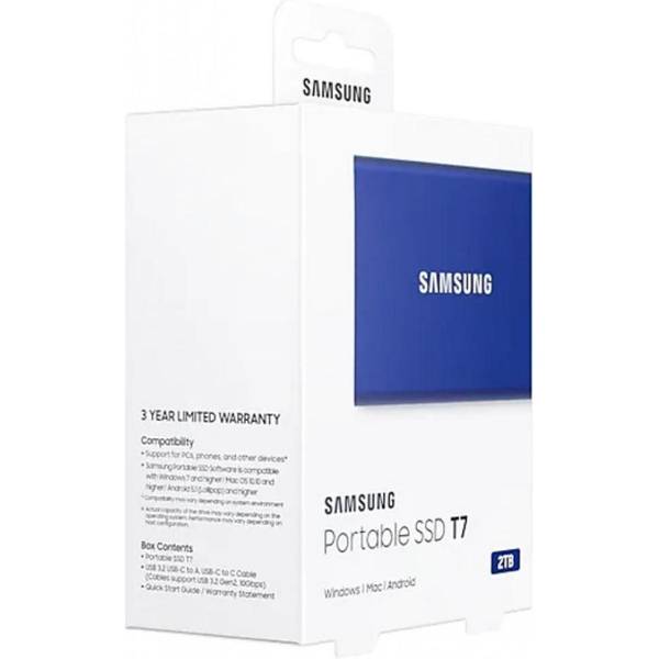 SSD накопичувач Samsung T7 2 TB Indigo Blue (MU-PC2T0H/WW)