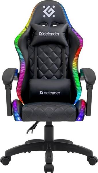 Комп'ютерне крісло для геймера Defender Energy RGB black (64559)