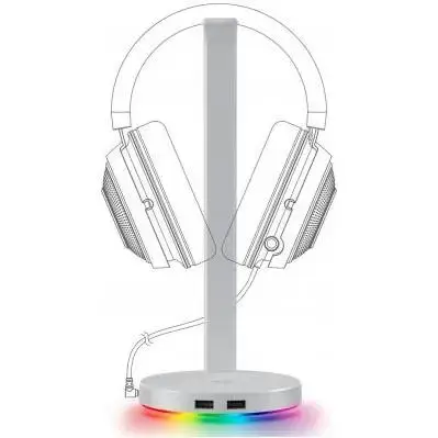 Підставка для навушників Razer Base Station V2 Chroma Mercury (RC21-01510300-R3M1)