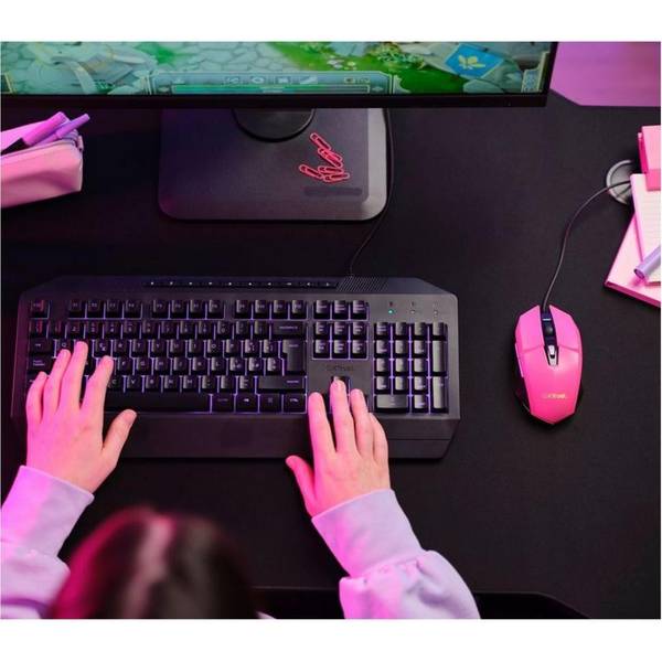 Миша Trust GXT 109 Felox RGB Pink (25068)