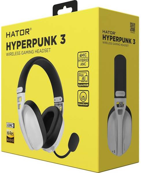 Навушники з мікрофоном HATOR Hyperpunk 3 Wireless White (ESH16)