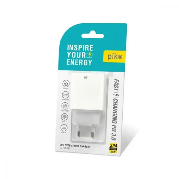 Сетевое зарядное устройство для Piko TC-PD201 (1USBx3A) White (1283126521447)