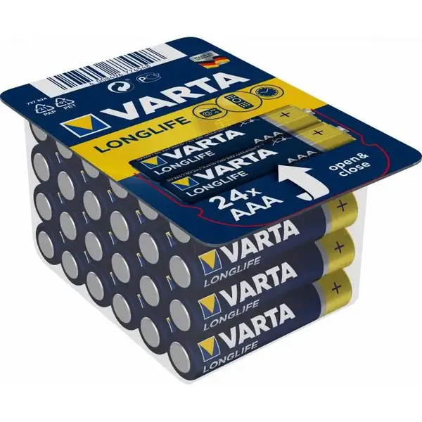 Батарейка Varta AAA bat Alkaline 24шт Longlife Box (04103301124)