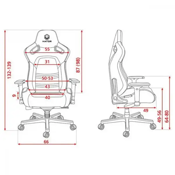 Комп'ютерне крісло для геймера HATOR Arc Fabric Jet black (HTC-982)