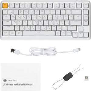 Клавіатура Keychron J1 82 Key K Pro Banana Switch RGB White (J1-Q4-UA)