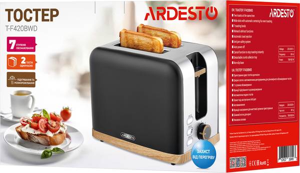 Тостер Ardesto T-F420BWD