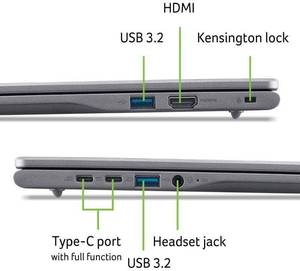 Хромбук Acer Chromebook Plus 516 CB516-1H-57F9 Steel Gray (NX.JCLEU.003) Хромбук Acer Chromebook Plus 516 CB516-1H-57F9 Steel Gray (NX.JCLEU.003)