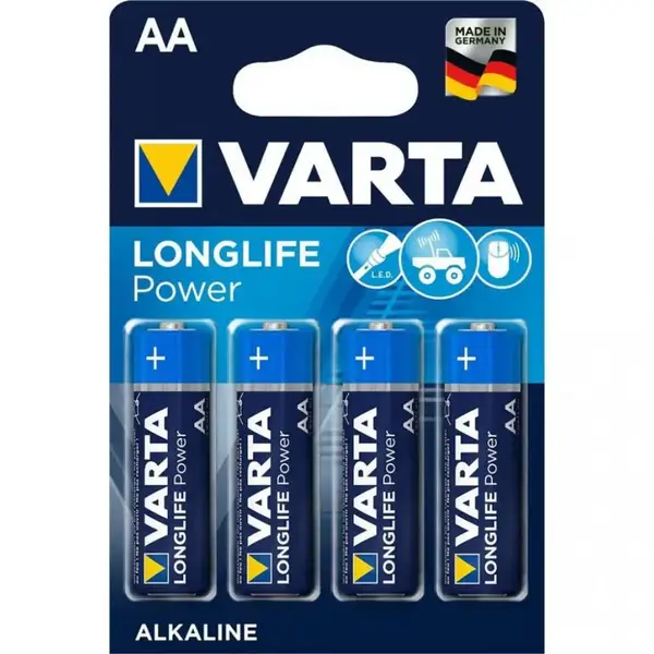 Батарейка Varta AA bat Alkaline 4шт HIGH ENERGY (04906121414)