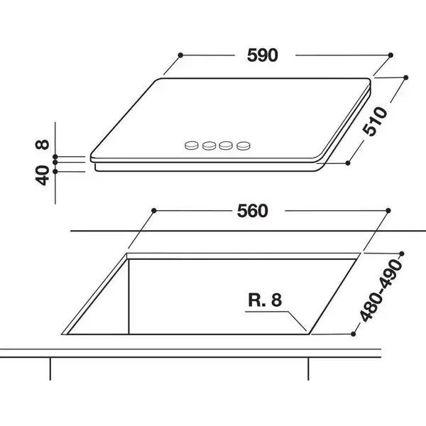 Варочная поверхность газовая Whirlpool GOWL 628/NB