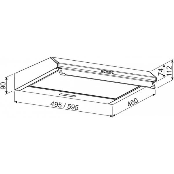 Витяжка пласка Jantar ST I LED 60 BR