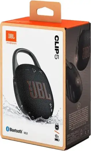 Портативна колонка JBL Clip 5 Black (JBLCLIP5BLK)