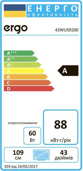 Телевізор ERGO 43WUS9200