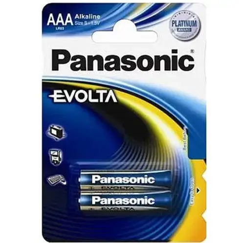 Батарейка Panasonic AAA bat Alkaline 2шт EVOLTA (LR03EGE/2BP)