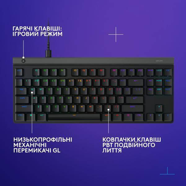 Клавіатура Logitech G515 TKL Wired Gaming Keyboard Black (920-012872)