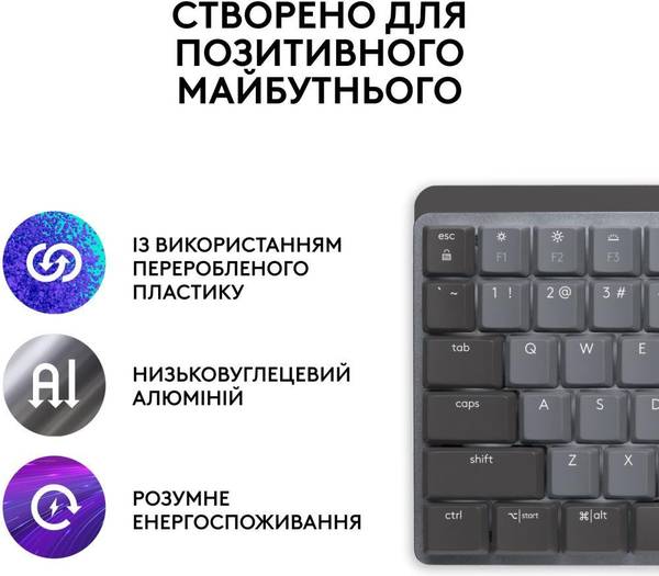 Клавіатура Logitech MX Mechanical Wireless Keyboard (920-010757)