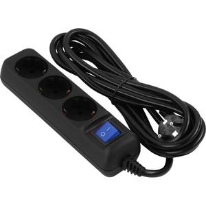 Мережевий фільтр 2E 3 м, 3 розетки Black (2E-U03ESM3BK) Мережевий фільтр 2E 3 м, 3 розетки Black (2E-U03ESM3BK)