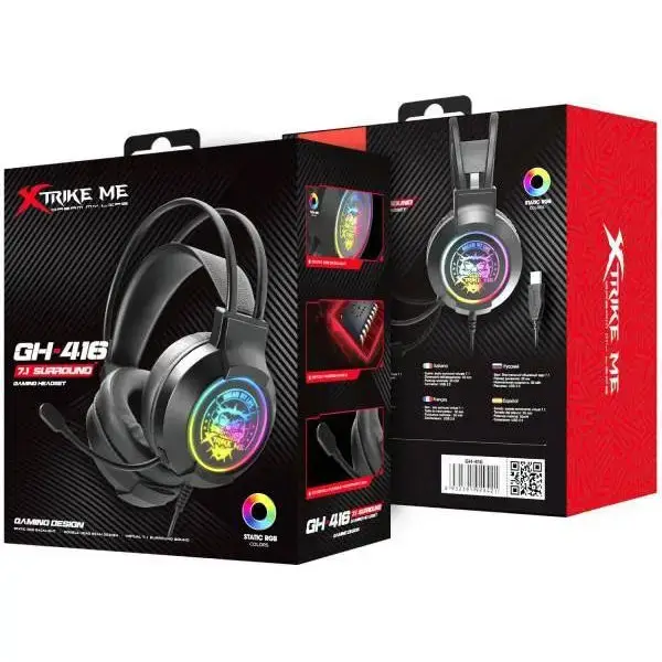 Навушники з мікрофоном XTRIKE ME GH-510 Black