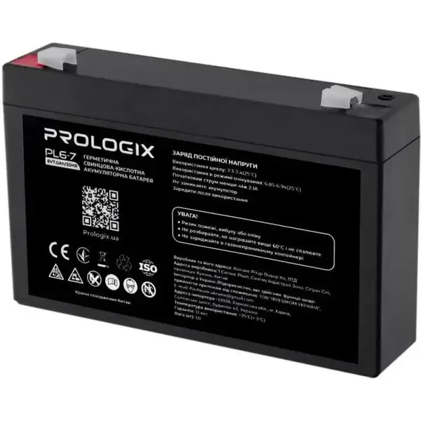Акумулятор для ДБЖ Prologix AGM 6V 7Ah (PL6-7)