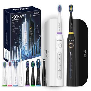 Набір із 2-х електричних зубних щіток Pecham Black and White Travel Set PC-084