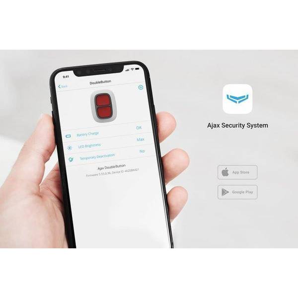 Пульт для керування Ajax DoubleButton White