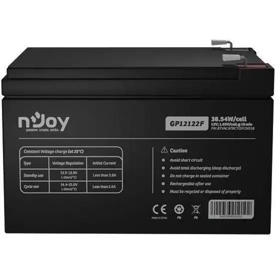 Акумулятор для ДБЖ NJOY GP12122F 12V VRLA (BTVACATBCTI2FCN01B)