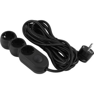 Мережевий фільтр 2E Plus 5 м, 3 розетки Black (2E-U03VES5MBK) Мережевий фільтр 2E Plus 5 м, 3 розетки Black (2E-U03VES5MBK)