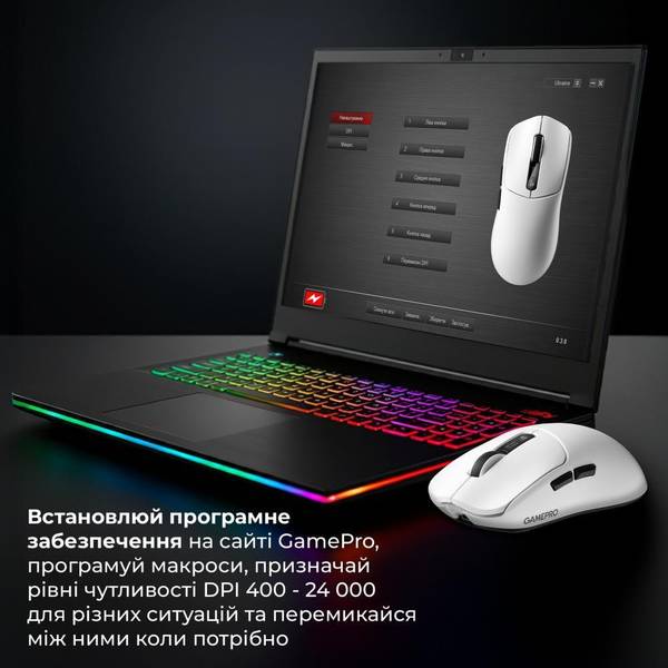 Миша GamePro Genesis Ranker White (GM012W)