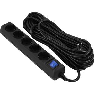 Мережевий фільтр 2E 10 м, 5 розеток Black (2E-U05ES15M10BK) Мережевий фільтр 2E 10 м, 5 розеток Black (2E-U05ES15M10BK)